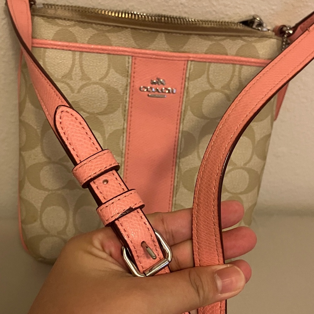 Coach Beige and Pink Crossbody Bag - Picture 5 of 15